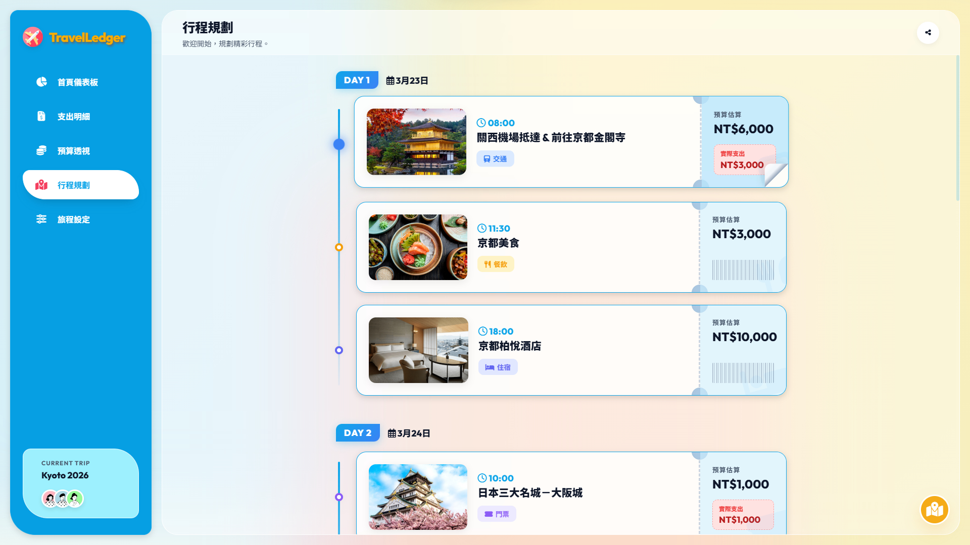 TravelLedger 行程規劃